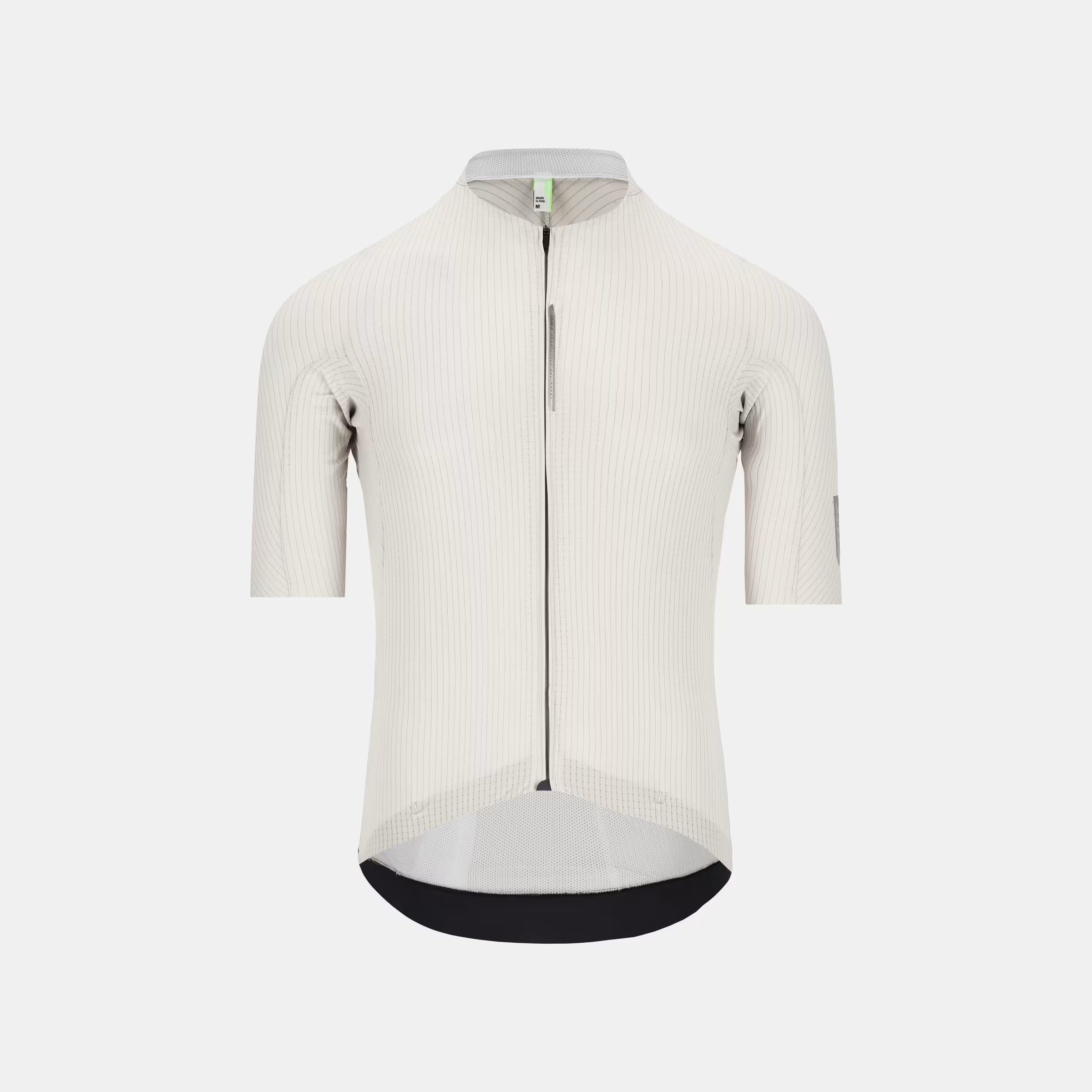 Q36.5 Dottore Pro Jersey - Men's - Optic White front view showing 3D fast-drying fabric and streamlined fit