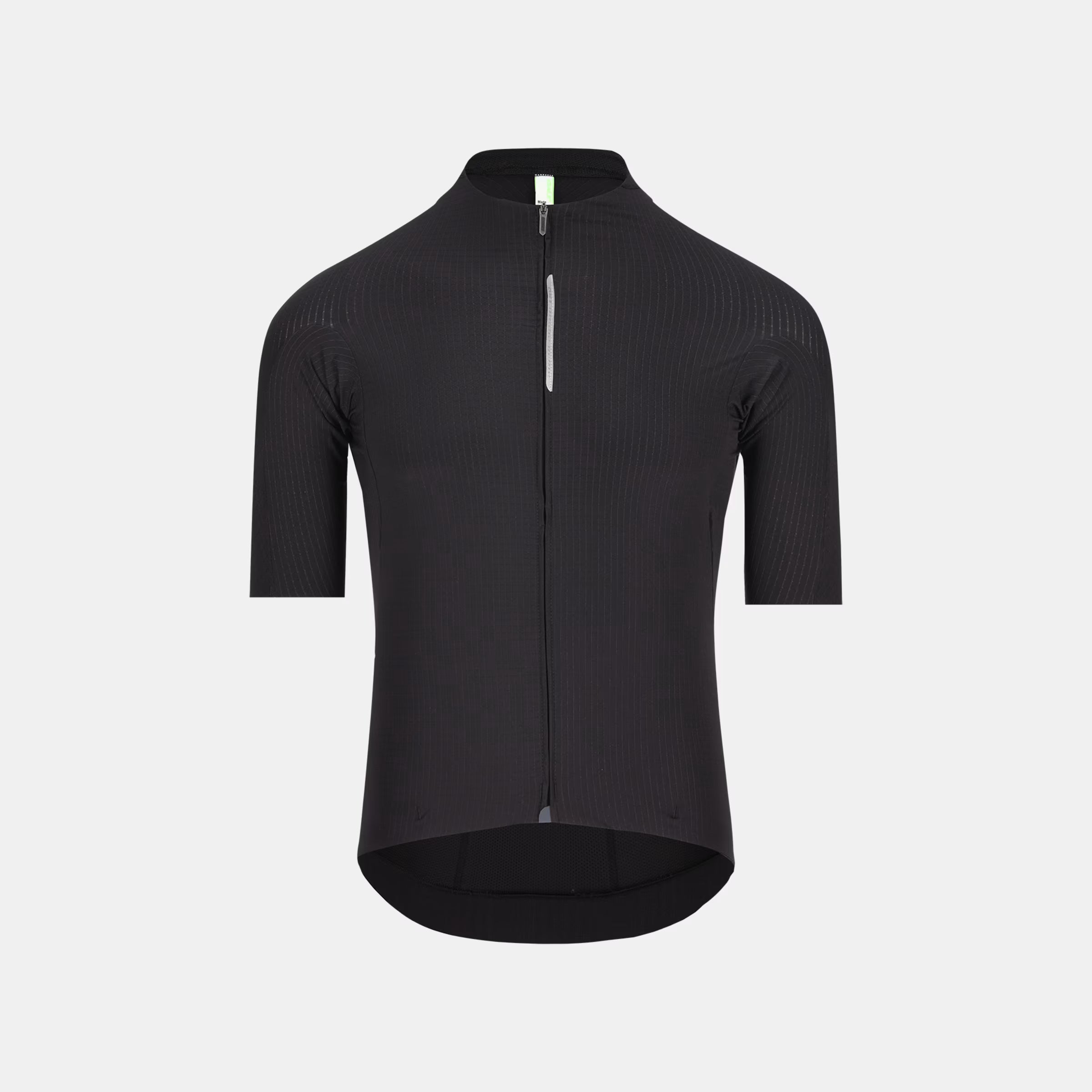 Q36.5 Dottore Pro Extra Long Jersey - Men's - Black front view showing streamlined fit and full zipper closure