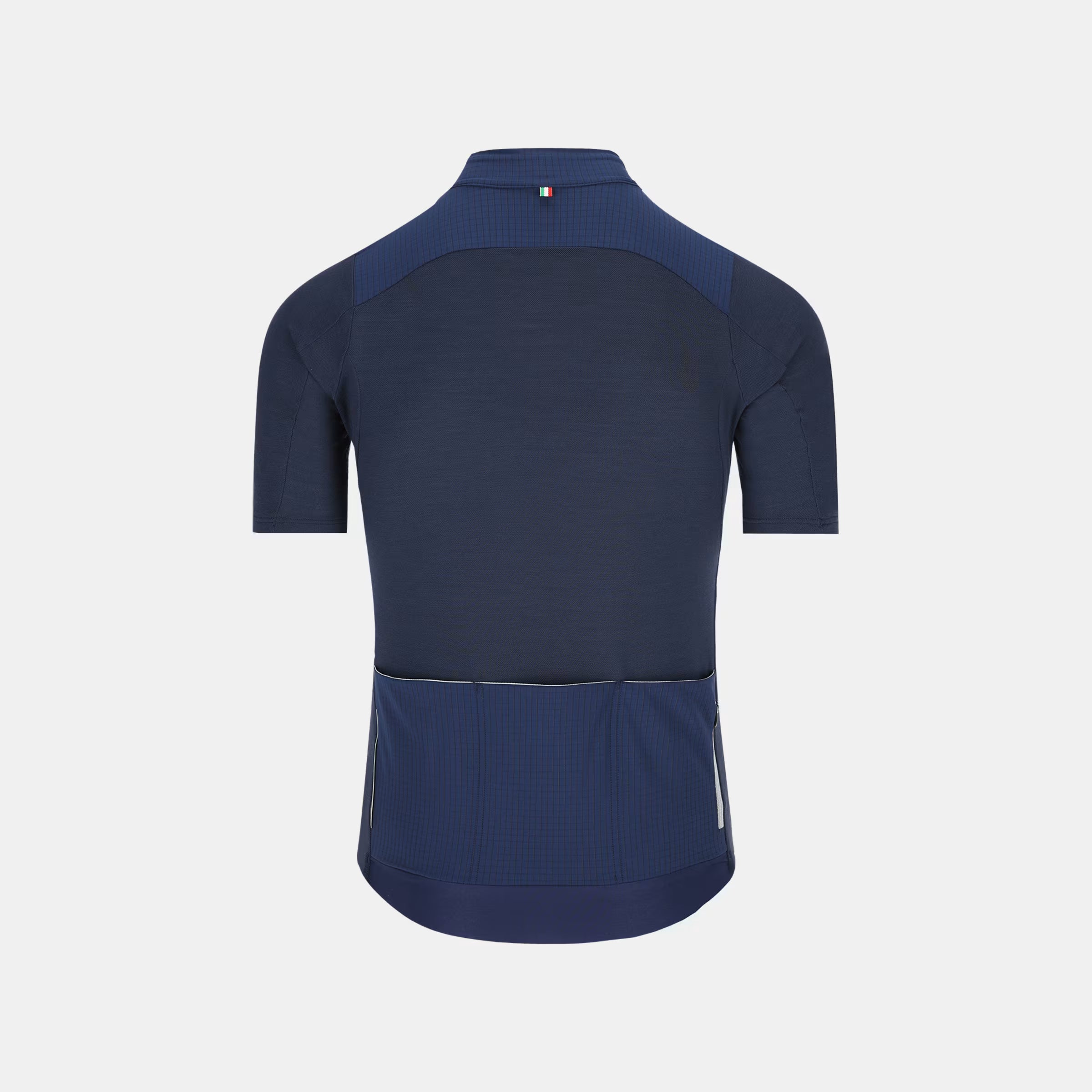 Back view of Q36.5 Adventure Jersey - Men's - Navy Blue showing rear pockets and lightweight fabric design