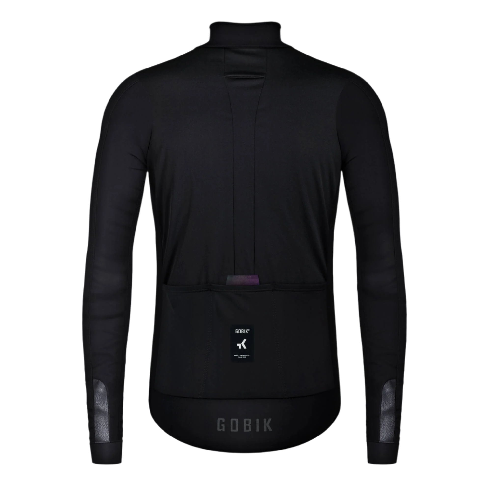 Back view of GOBIK Armour 2.0 Thermal Jacket - Unisex showing full coverage and fitted design with reflective details on sleeves