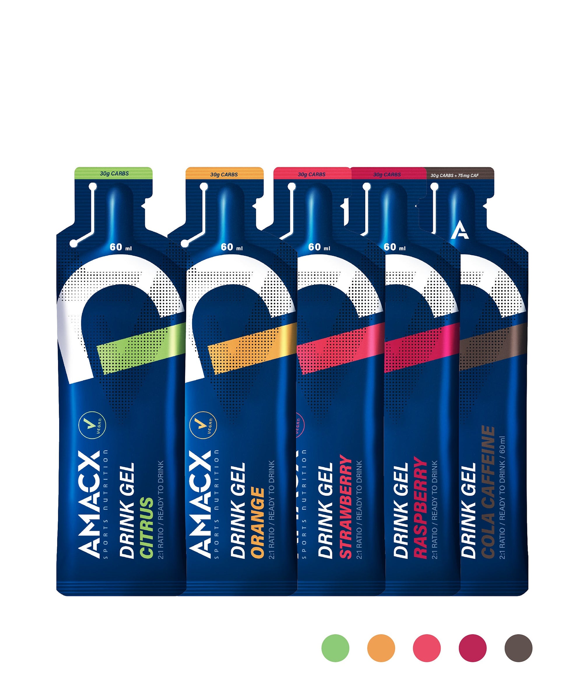 Drink Gel Orange | 12-pack shown in gallery position 2 with blue packaging and orange label, 2048x2454 portrait image