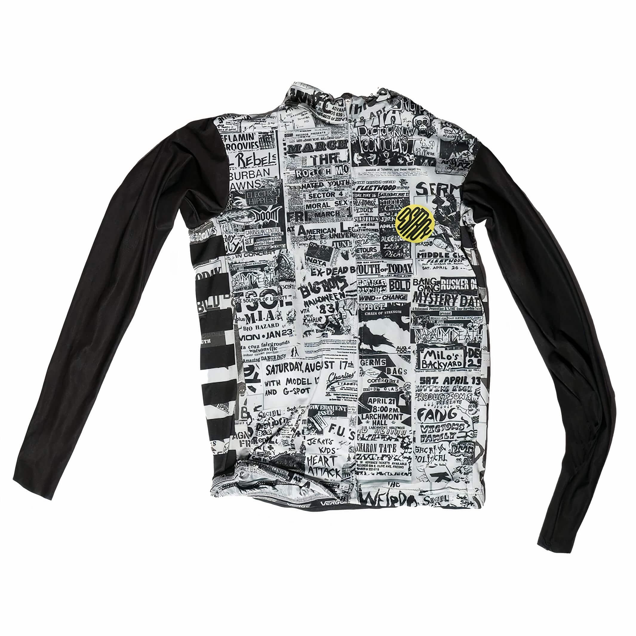 Ostroy Punk Flyers Lightweight Long-Sleeve Jersey - Men's with micro-perforated body and black sleeves for ventilation and fit