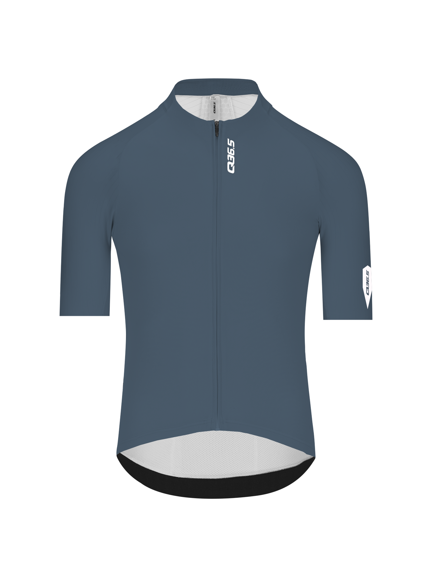 Q36.5 Gregrarius Pro Jersey - Men's - China Blue cycling jersey with front zipper and short sleeves in solid blue color