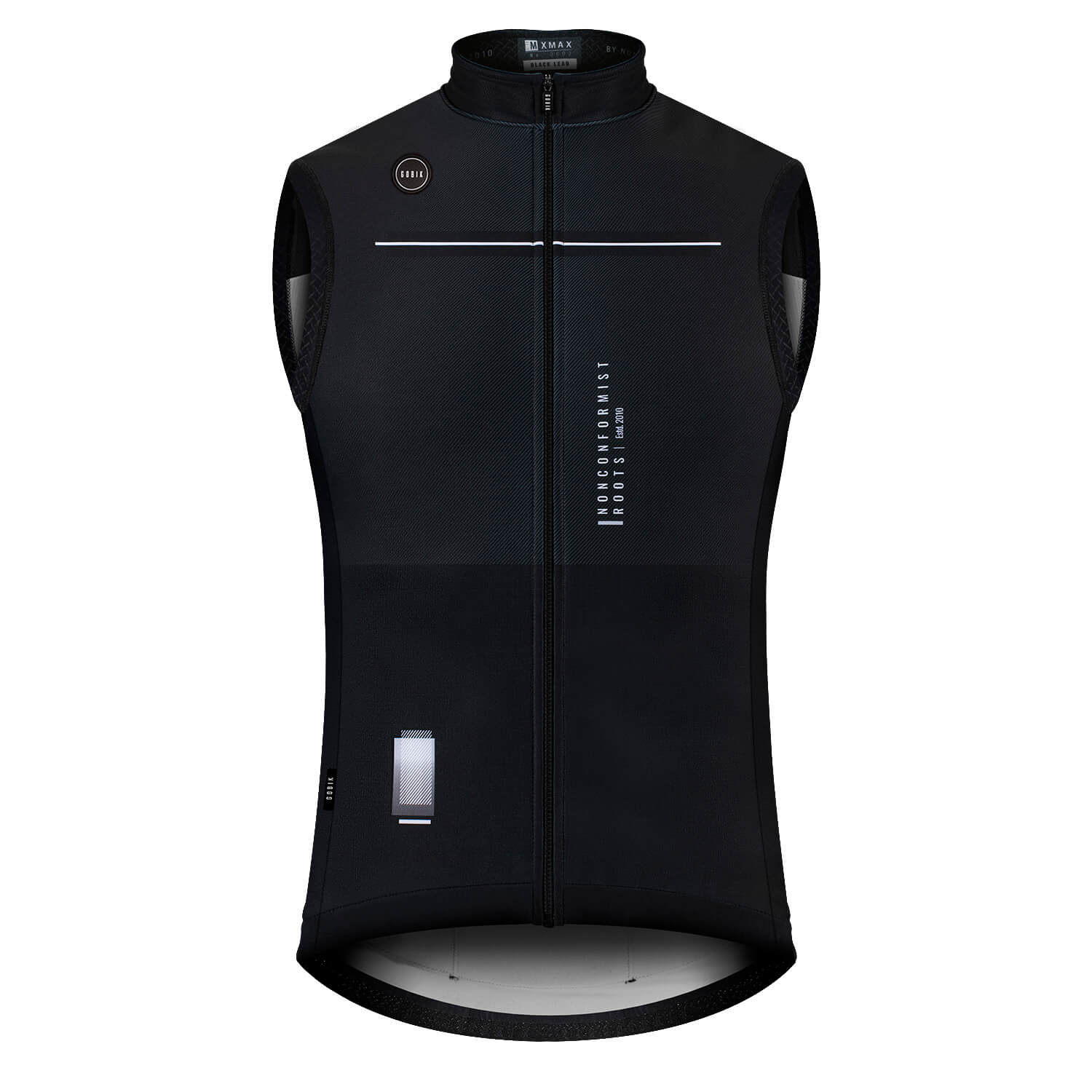GOBIK Thermal XMAX Gilet - Unisex black sleeveless cycling vest designed for warmth and wind protection in cold conditions