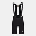 Q36.5 Unique Pro Bib Shorts - Men's - Black cycling shorts with mesh straps and padded seat area designed for comfort and performance.