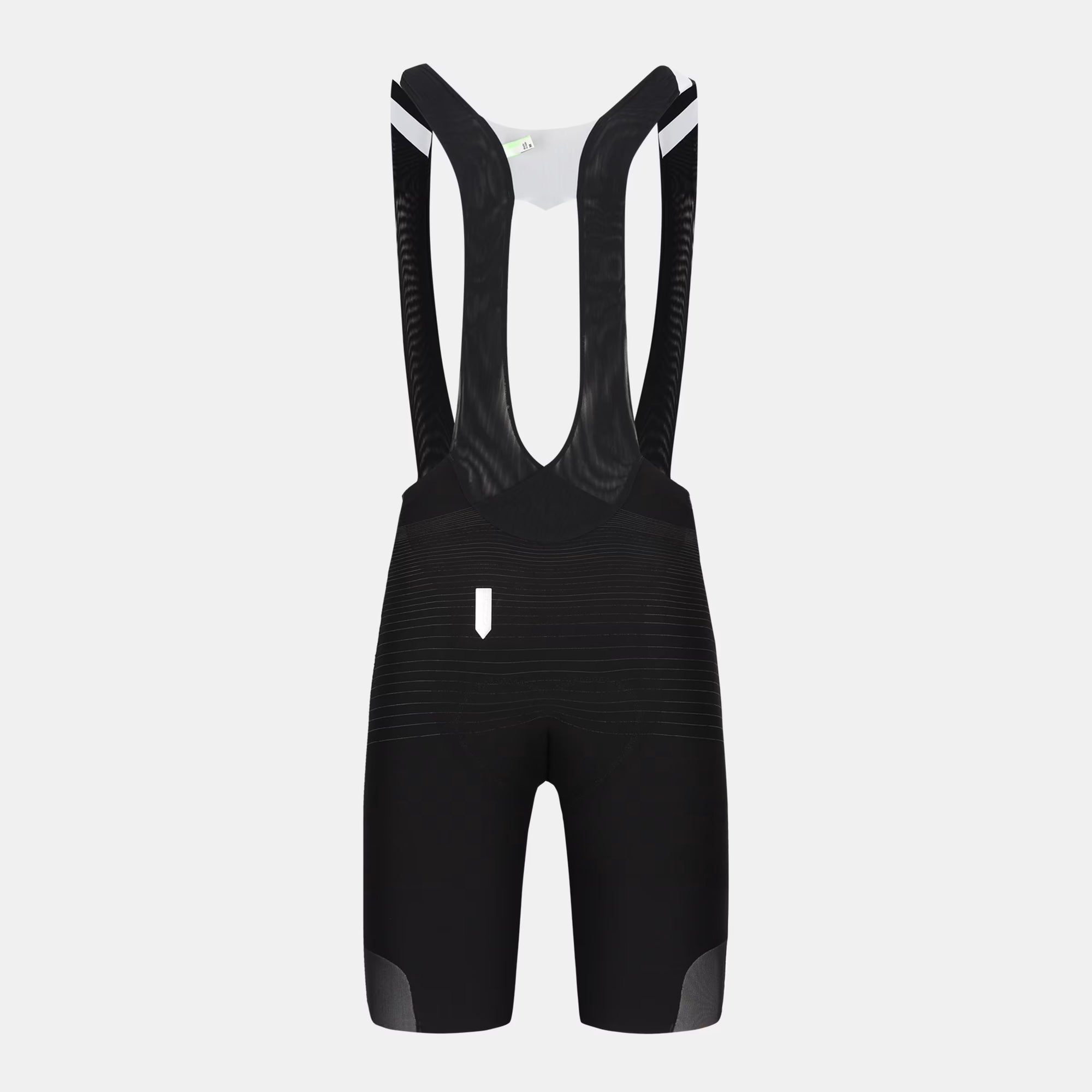 Q36.5 Unique Pro Bib Shorts - Men's - Black cycling bib shorts with mesh straps and padded legs designed for performance.