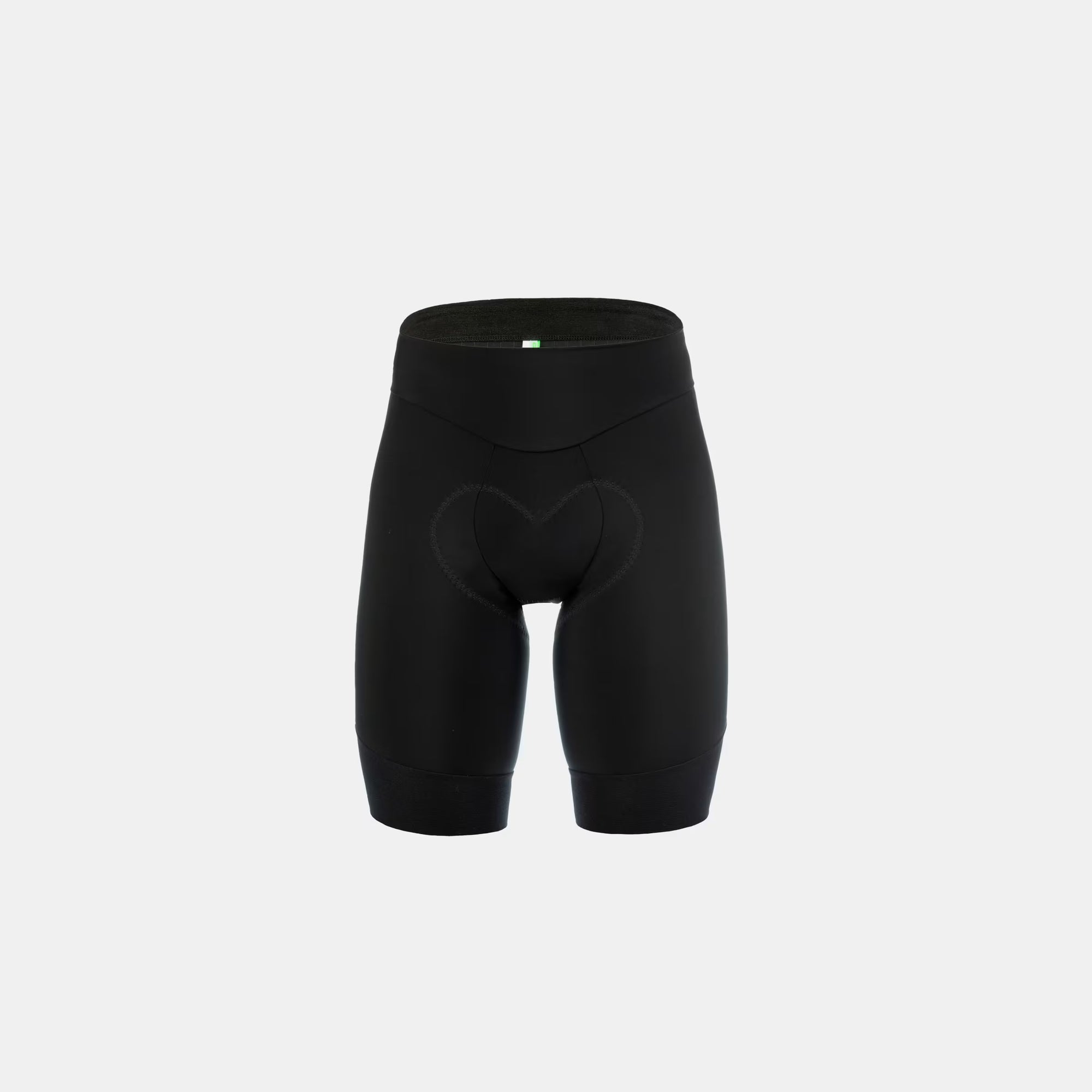 Q36.5 Gregarius Essential Half Shorts - Men's - Black front view showing padded seat and compression fit for cycling performance