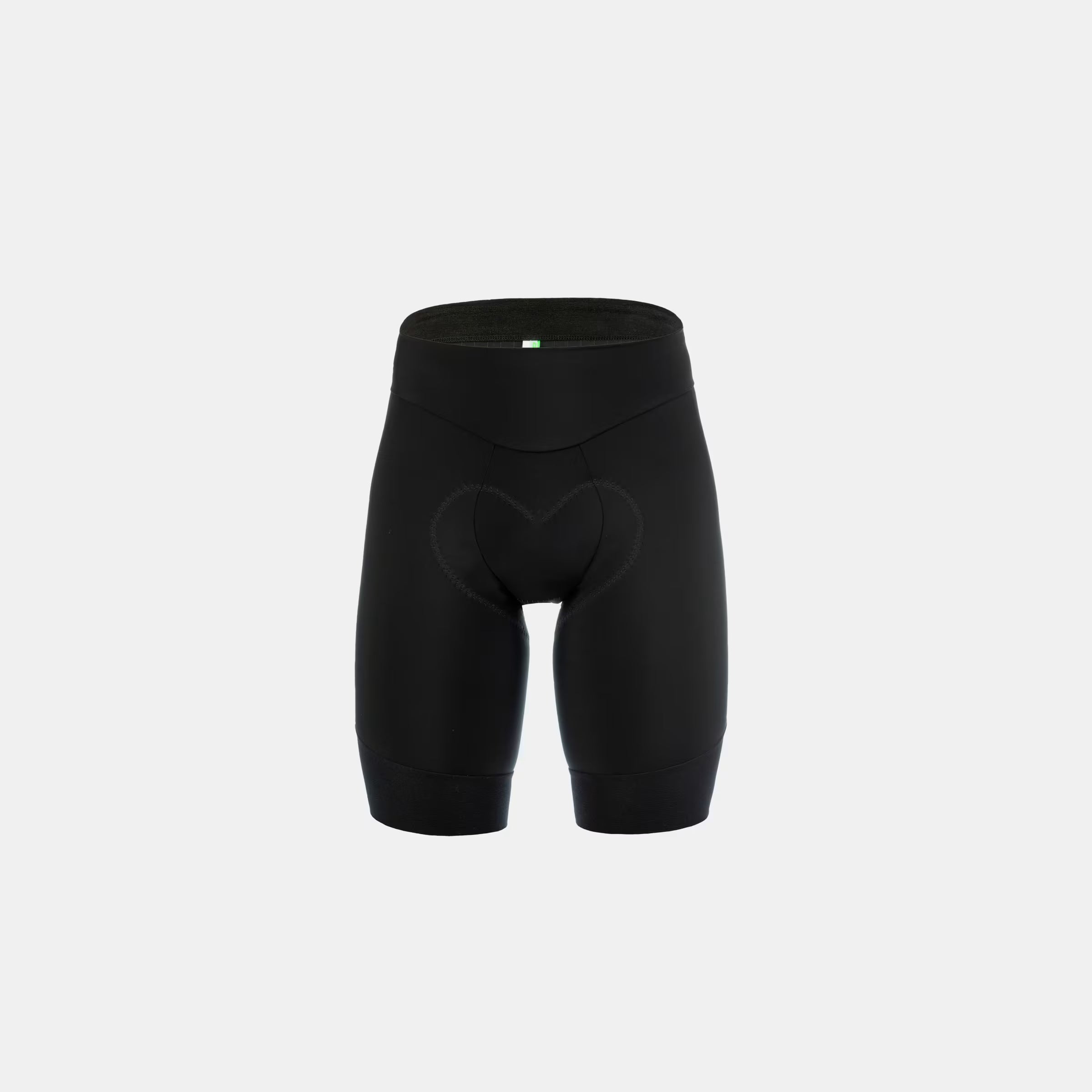 Q36.5 Gregarius Essential Half Shorts - Men's - Black front view showing padded seat and compression fit for cycling performance