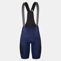 Q36.5 Adventure Cargo Bib Shorts - Men's - Navy Blue front view with breathable straps and padded seat for cycling comfort