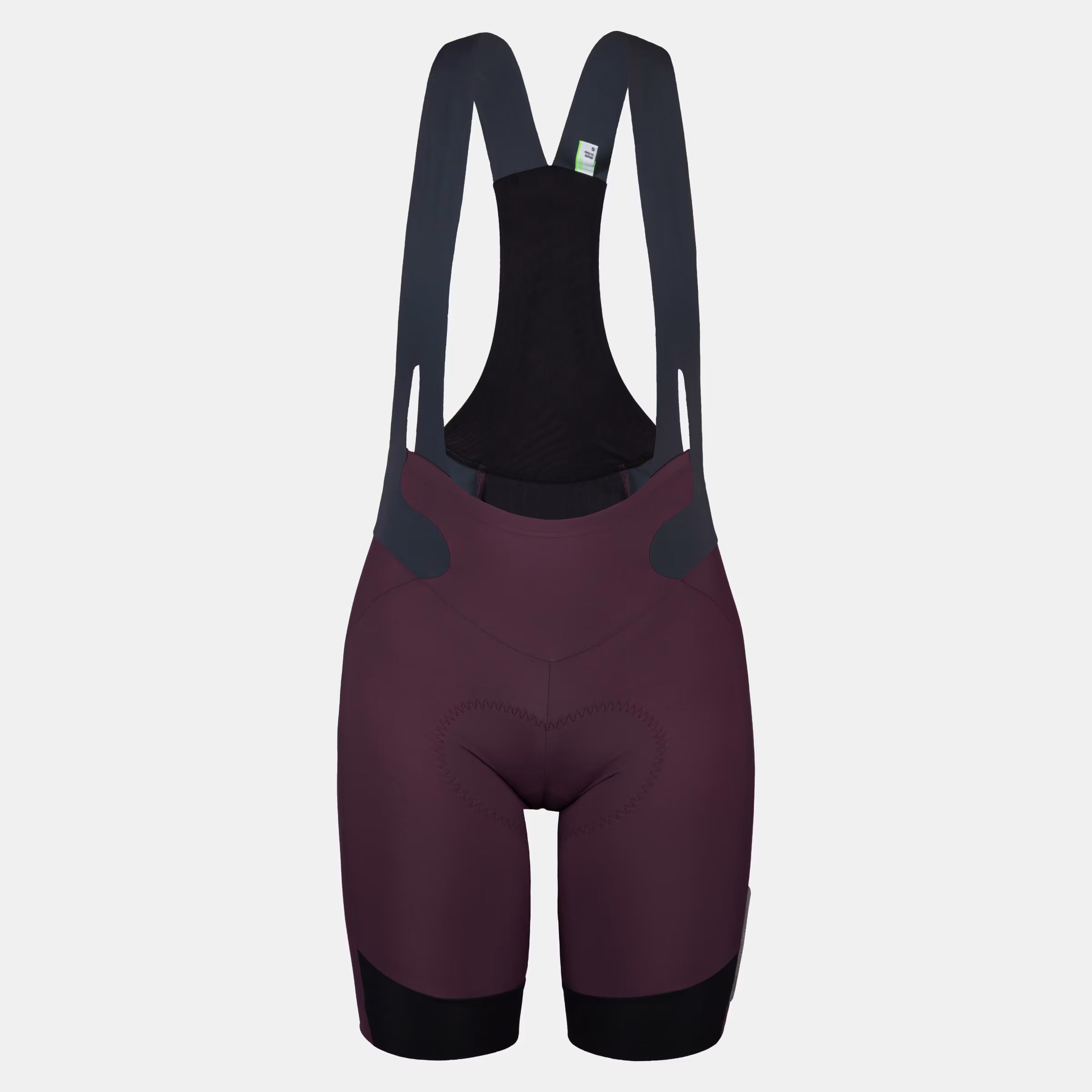 Q36.5 Gregarius Pro Bib Shorts - Women's - Langhe Red shown from front with black mesh straps and padded seat for cycling comfort