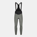 Q36.5 Dottore Hybrid Bib Tights - Men's - Olive Green front view with black mesh straps and padded seat panel for cycling comfort