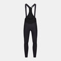 Q36.5 Dottore Termico Bib Tights - Men's - Black front view with elastic straps and thermal fabric for winter cycling comfort