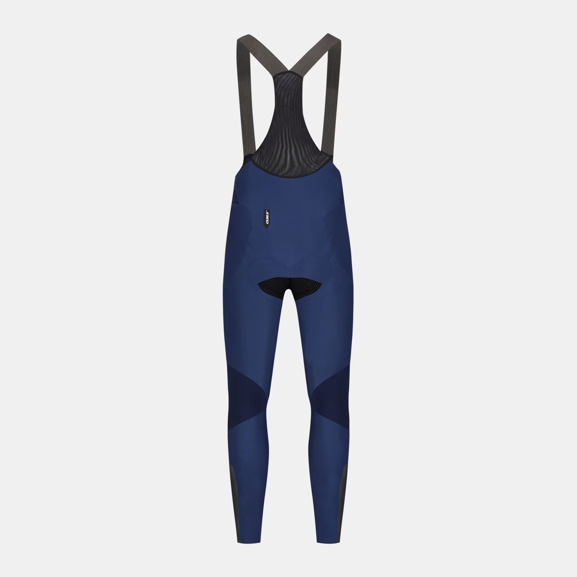 Q36.5 Dottore Termico Bib Tights - Men's - Navy Blue shown front view with mesh upper and thermal fabric panels