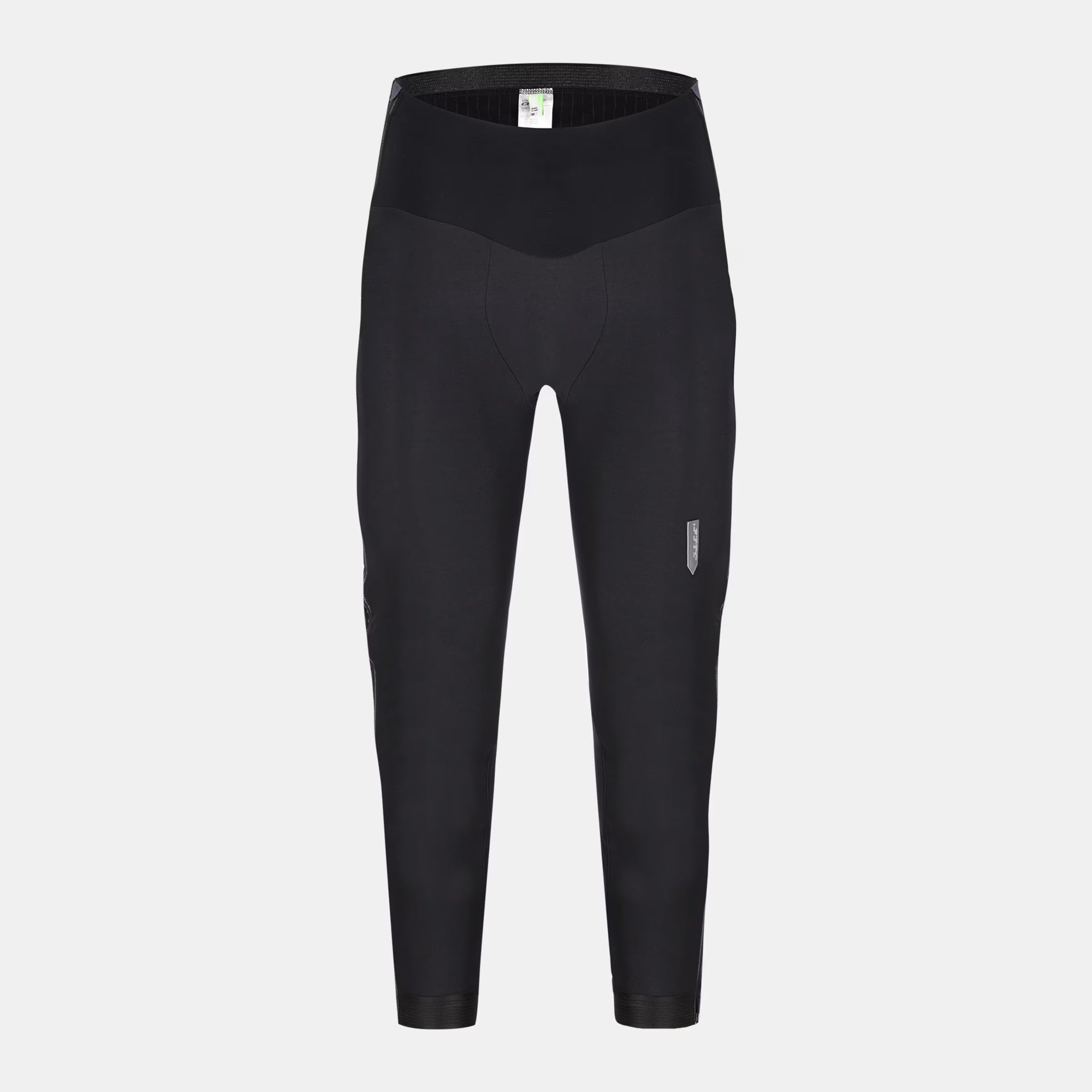 Q36.5 Adventure Winter Overtights - Unisex - Black front view showing streamlined fit and wind-blocking fabric for cold weather cycling