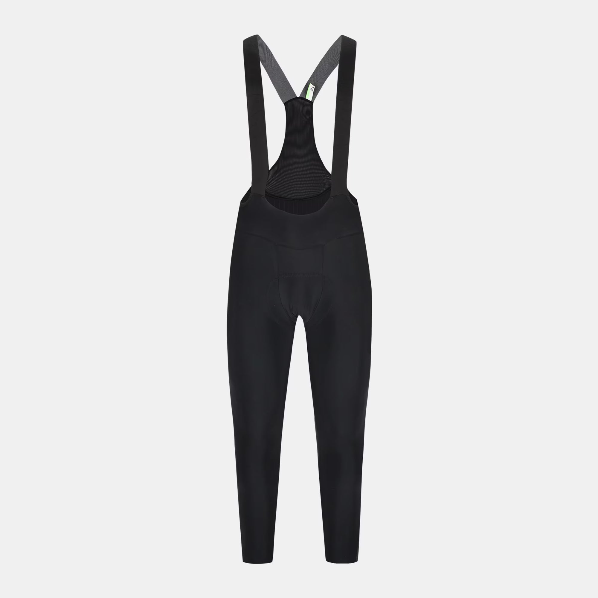 Q36.5 Gregarius Hybrid Light Bib Tights - Men's - Black front view showing lightweight fabric and stretch bib straps