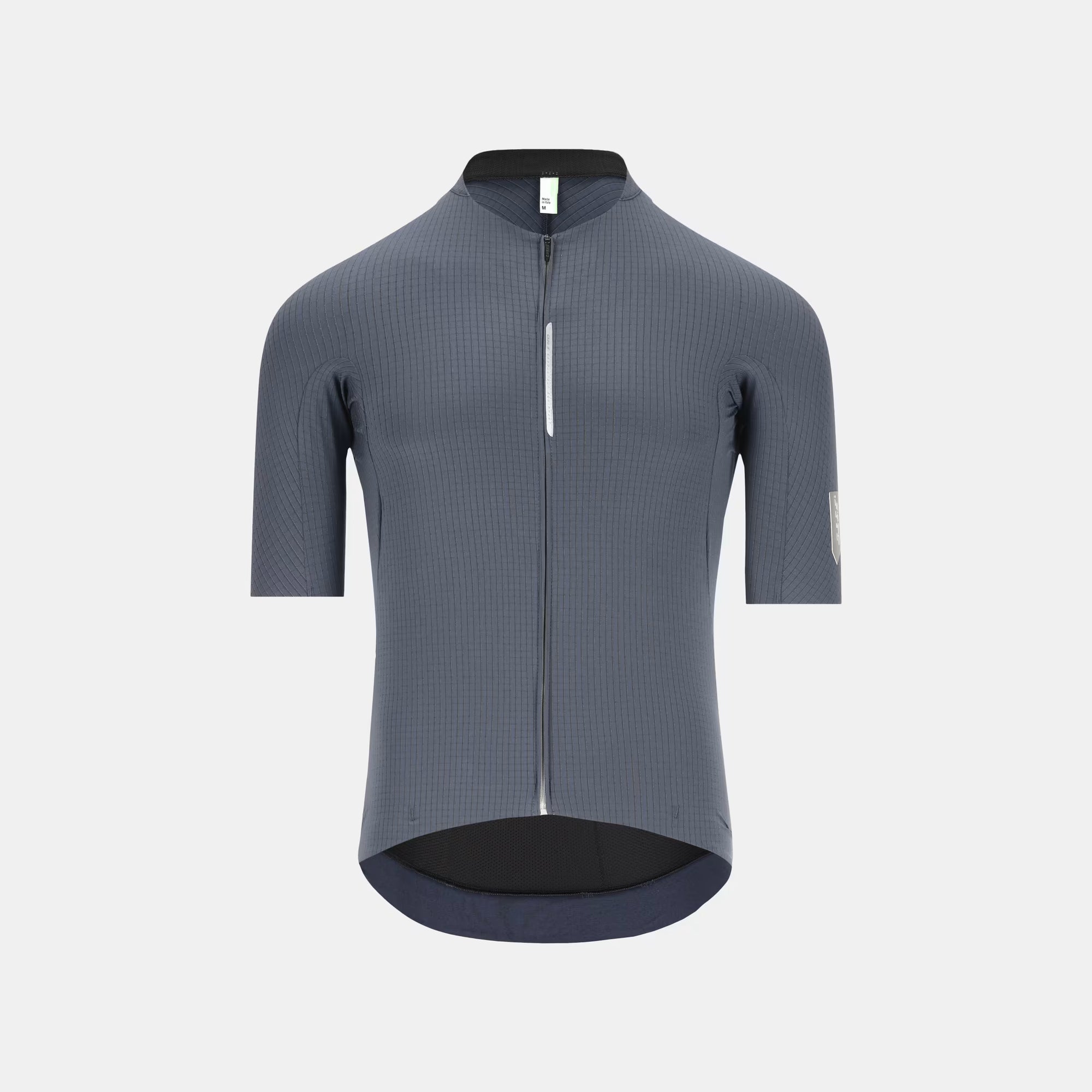 Q36.5 Dottore Pro Jersey - Men's - Grisaille Blue front view with 3D fast-drying fabric and minimal seams for aerodynamics