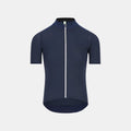 Q36.5 Adventure Jersey - Men's - Navy Blue with full front zipper and short sleeves for cycling performance and comfort