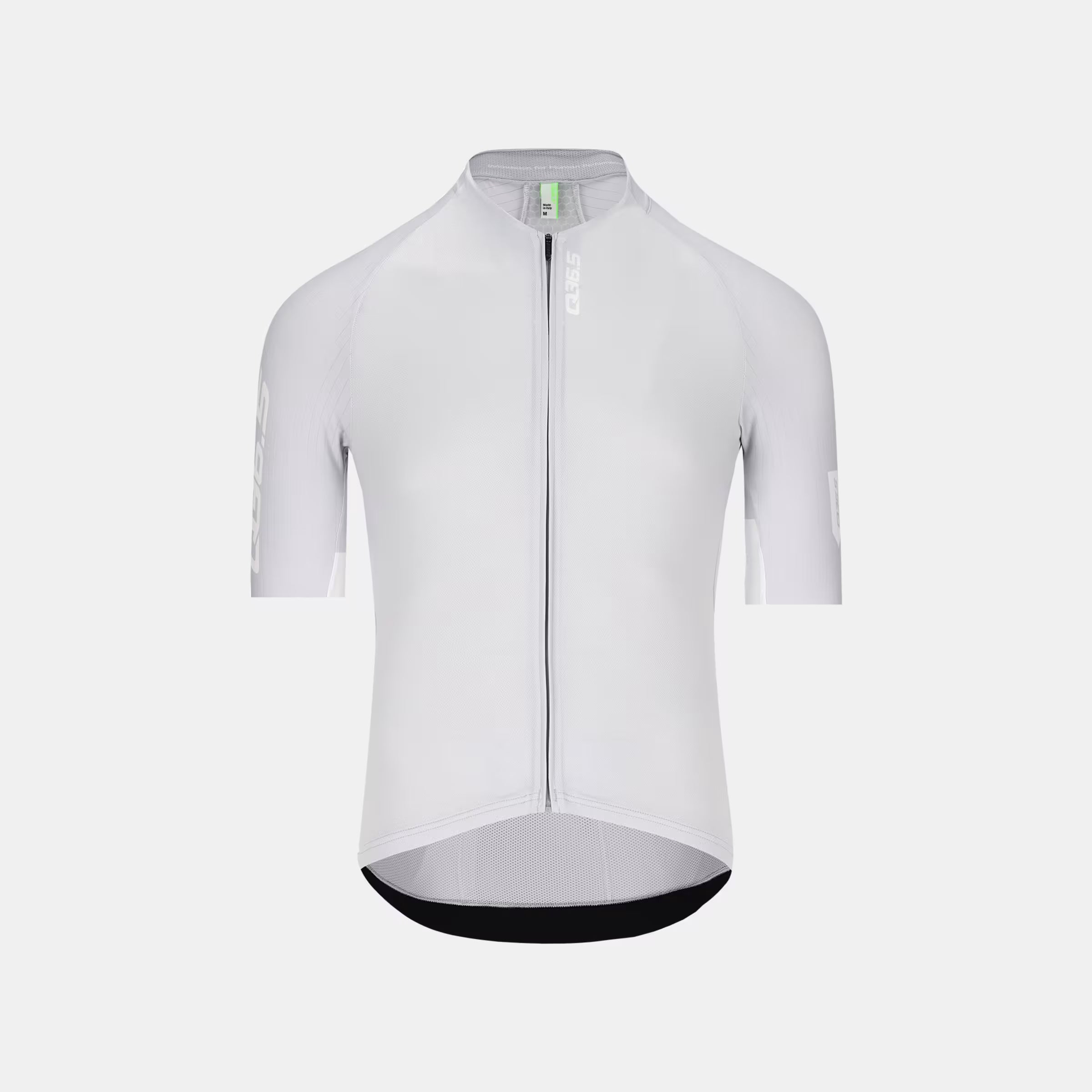 Q36.5 Gregarius Pro Signature Jersey - Men's - Ice Grey front view showing full zip and streamlined fit cycling jersey