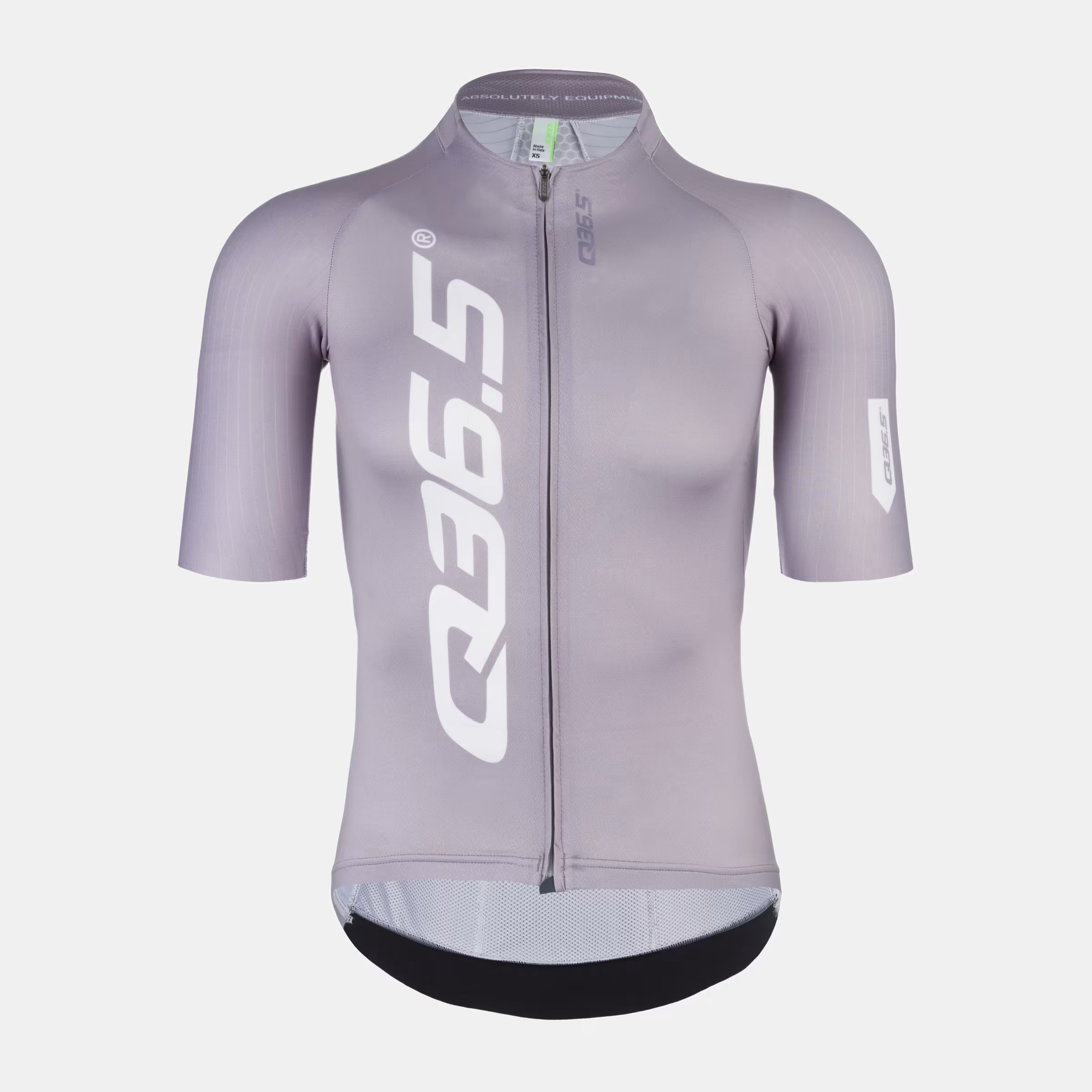 Q36.5 Gregarius Pro Signature Jersey - Men's - Titanium Grey with full front zipper and bold logo on chest and sleeve