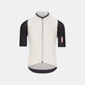 Q36.5 Dottore Clima Jersey - Men's - White front view with light mesh fabric and black sleeves for heat management and comfort