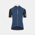 Q36.5 Dottore Clima Jersey - Woman's - Navy Blue with short sleeves and full front zipper on lightweight cycling fit