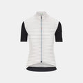 Q36.5 Dottore Clima Jersey - Woman's - White front view showing full zip and short black sleeves cycling jersey