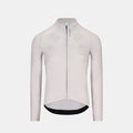 Q36.5 Gregarius Hybrid Light Aeroflow Long Sleeve Jersey - Men's - Ice Grey front view with streamlined fit and full zip closure