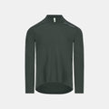 Q36.5 Adventure Tech T-shirt Long Sleeve - Men's - Forest Green shown flat with long sleeves and zippered pocket detail