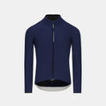 Q36.5 Dottore Woolf Long Sleeve Jersey - Unisex - Navy Blue front view with full zipper and long sleeves against light background