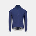 Q36.5 Dottore Termico Jacket - Unisex - Navy Blue front view with full zip and reflective detail on lightweight cycling jacket