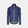 Q36.5 Adventure Winter Jacket - Men's - Navy Blue with full front zipper and long sleeves for cold weather cycling