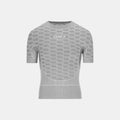 Q36.5 Base Layer 2 Short Sleeve - Olive Green shown front view with seamless hex pattern and fitted short sleeves