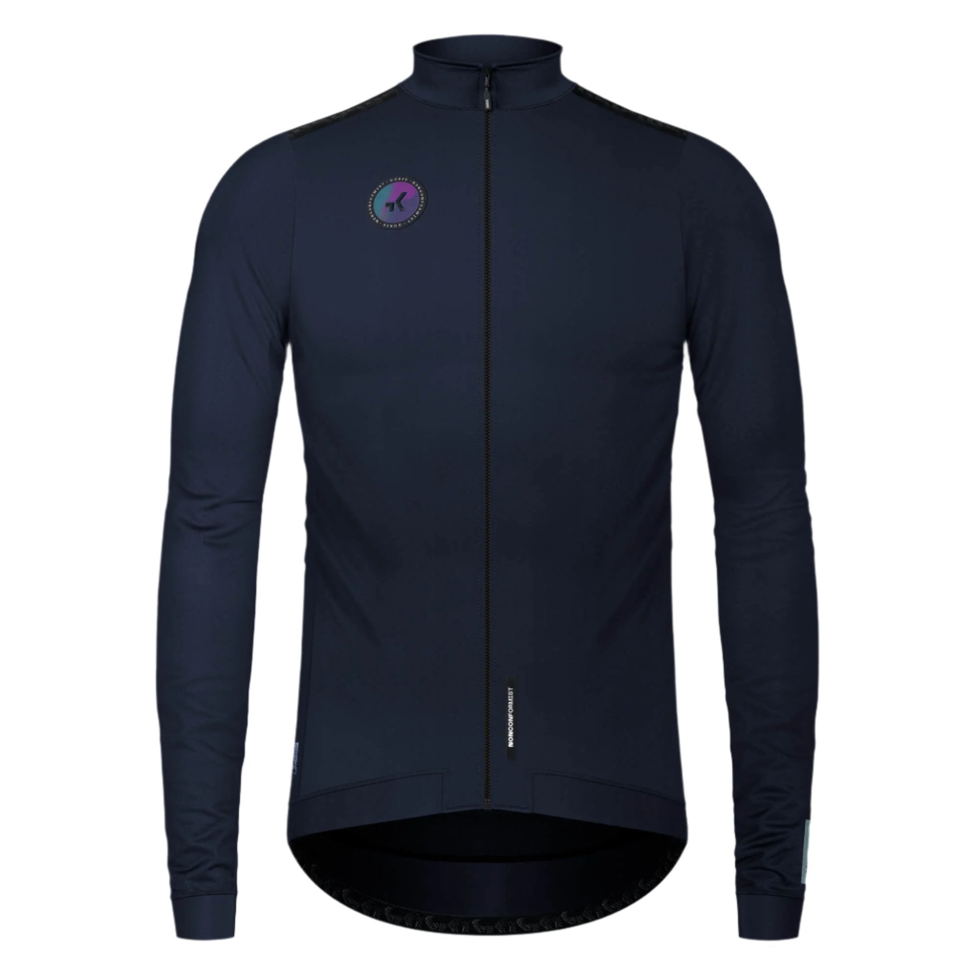 GOBIK Armour 2.0 Thermal Jacket - Unisex in navy blue with full front zipper and subtle logo on chest against white background