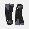 Q36.5 WoolF Knee Warmer - Black shown flat with dual-layer fabric and reflective details for low-bulk warmth on rides