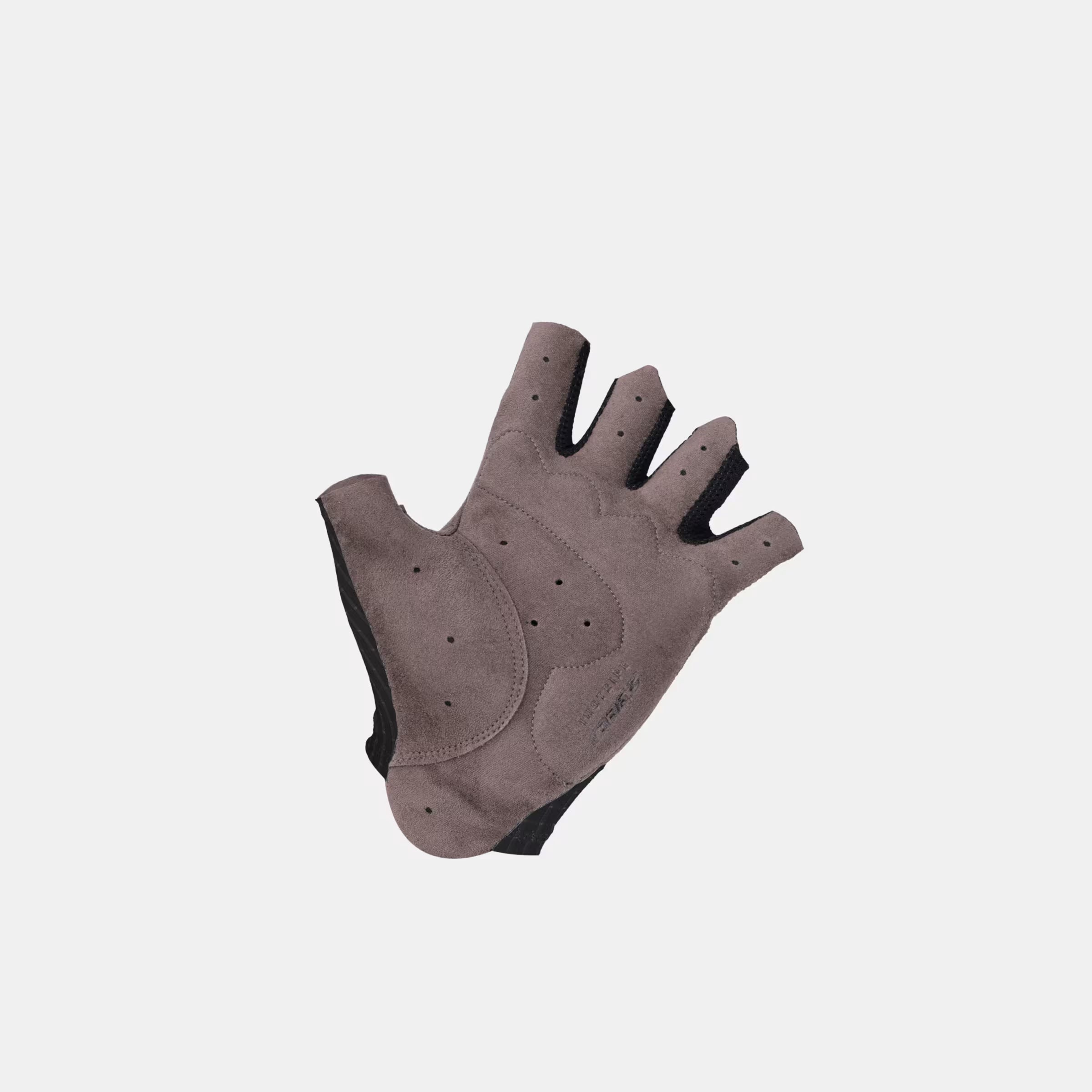 Q36.5 Dottore Pro Summer Gloves - Black showing padded palm and fingerless design for breathability and comfort