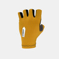 Q36.5 Dottore Pro Summer Gloves - Curry Yellow shown in top view with breathable fabric and minimal padding design
