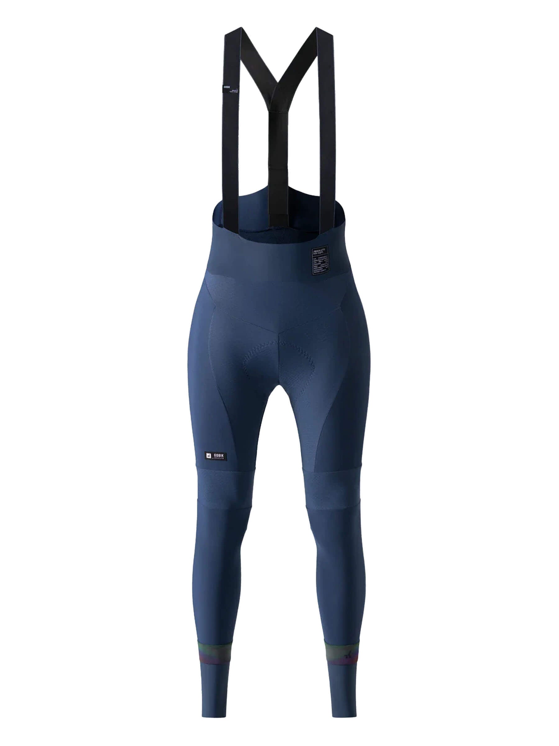GOBIK Absolute 6.0 K9 Bib Tights - Women's in navy with black straps and ergonomic cycling fit from back view