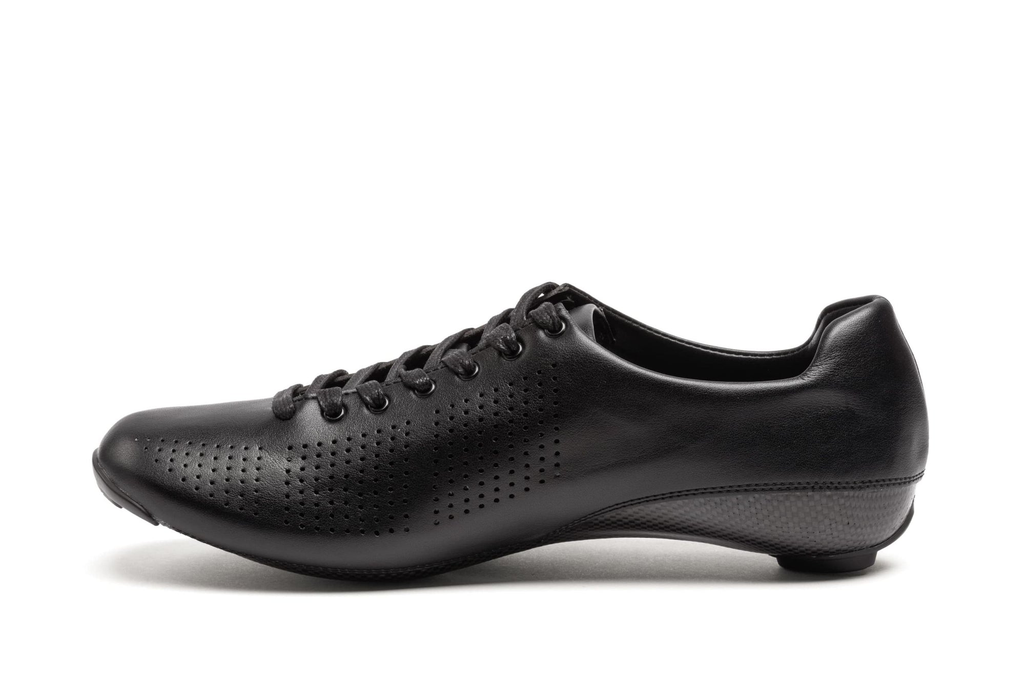 Nimbl AIR cycling shoe shown in black profile with perforated upper and streamlined lightweight design