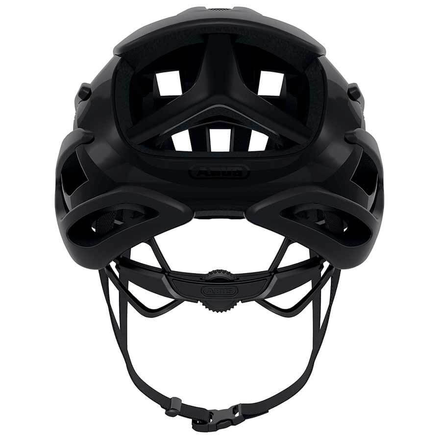 ABUS AirBreaker Helmet rear view showing adjustable straps and ventilation design in black finish