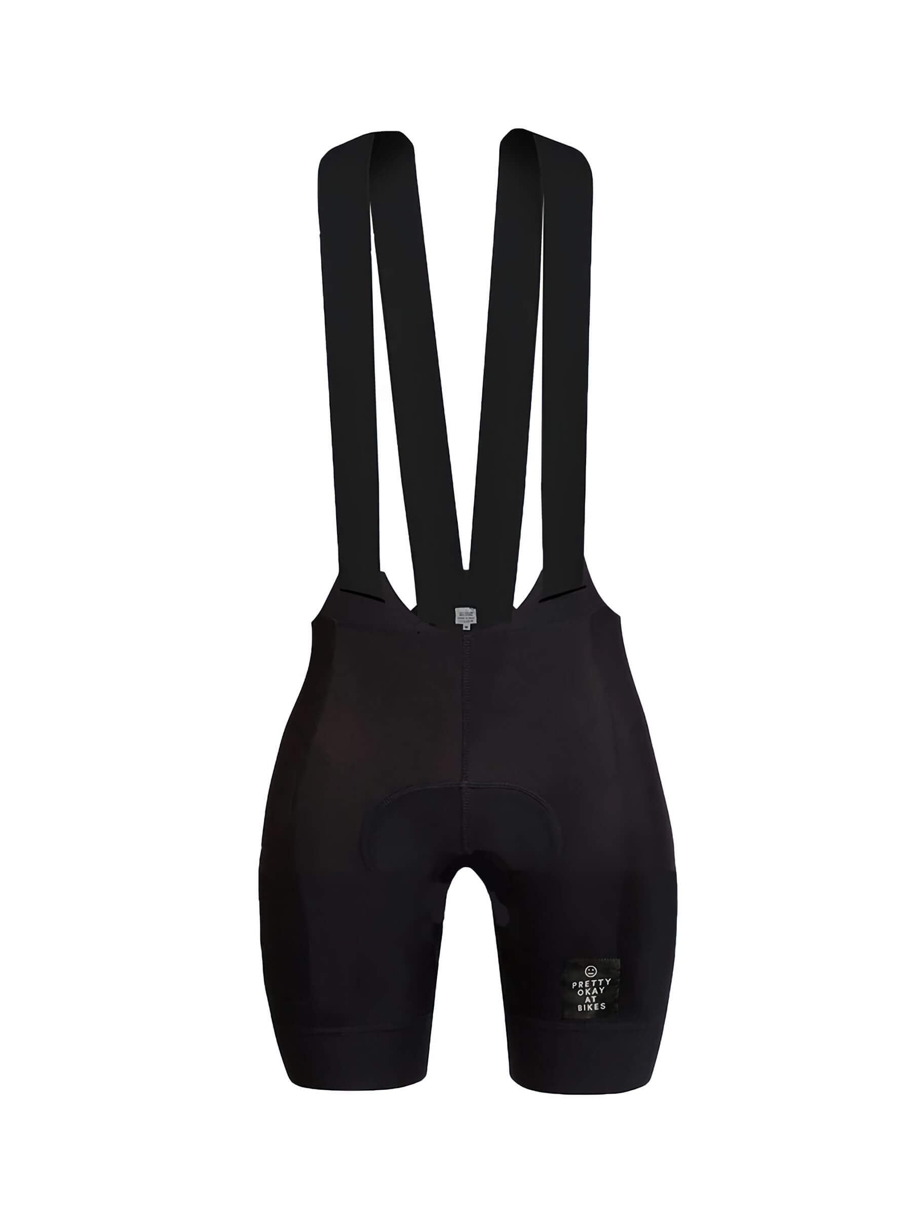 Ostroy NoMad Bibs - Women's in black with streamlined fit and minimalist design for cycling performance and comfort