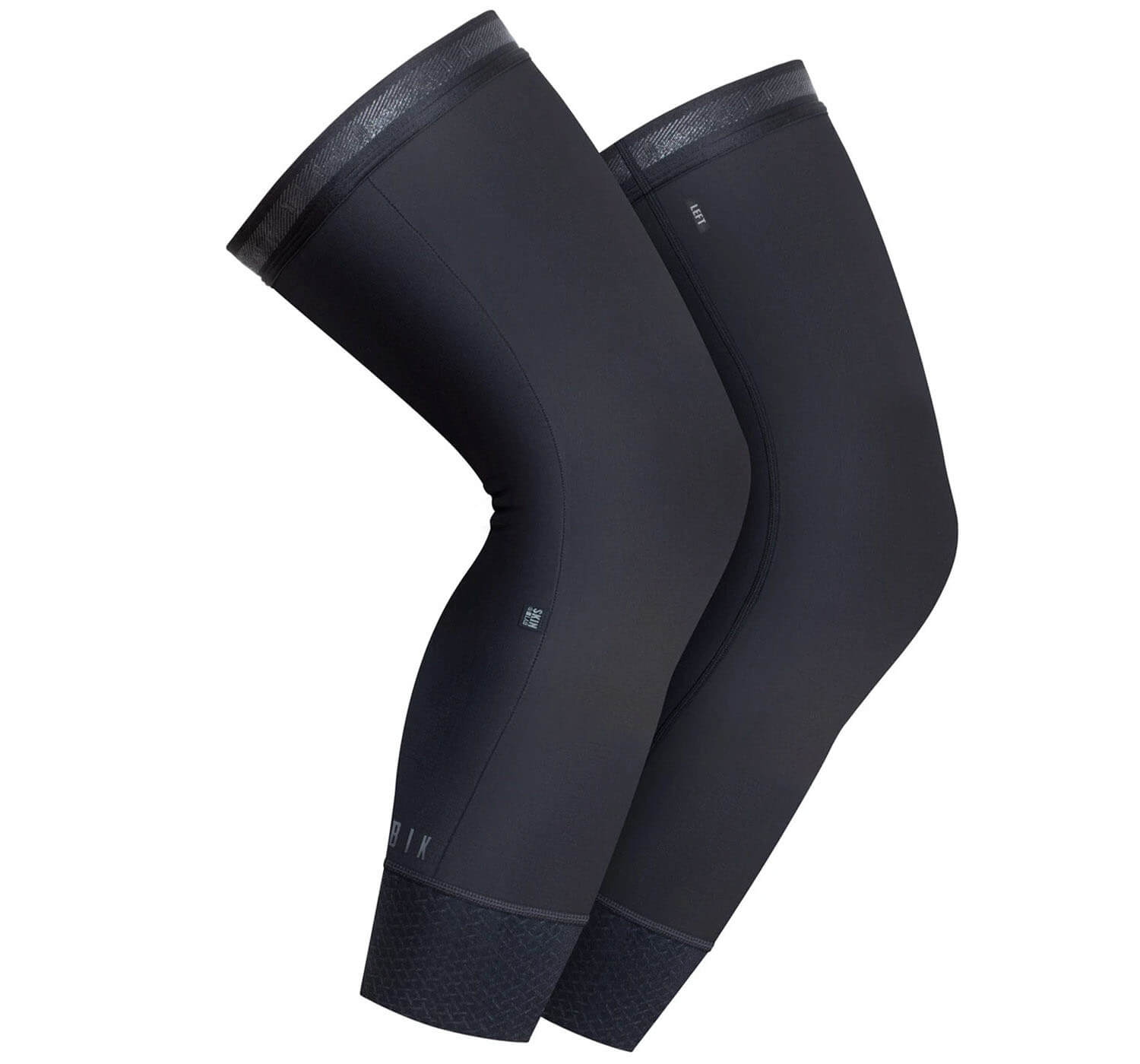 Pair of black GOBIK Haru 2.0 Thermal Knee Warmers - Unisex with ergonomic cuffs and flat-lock seams