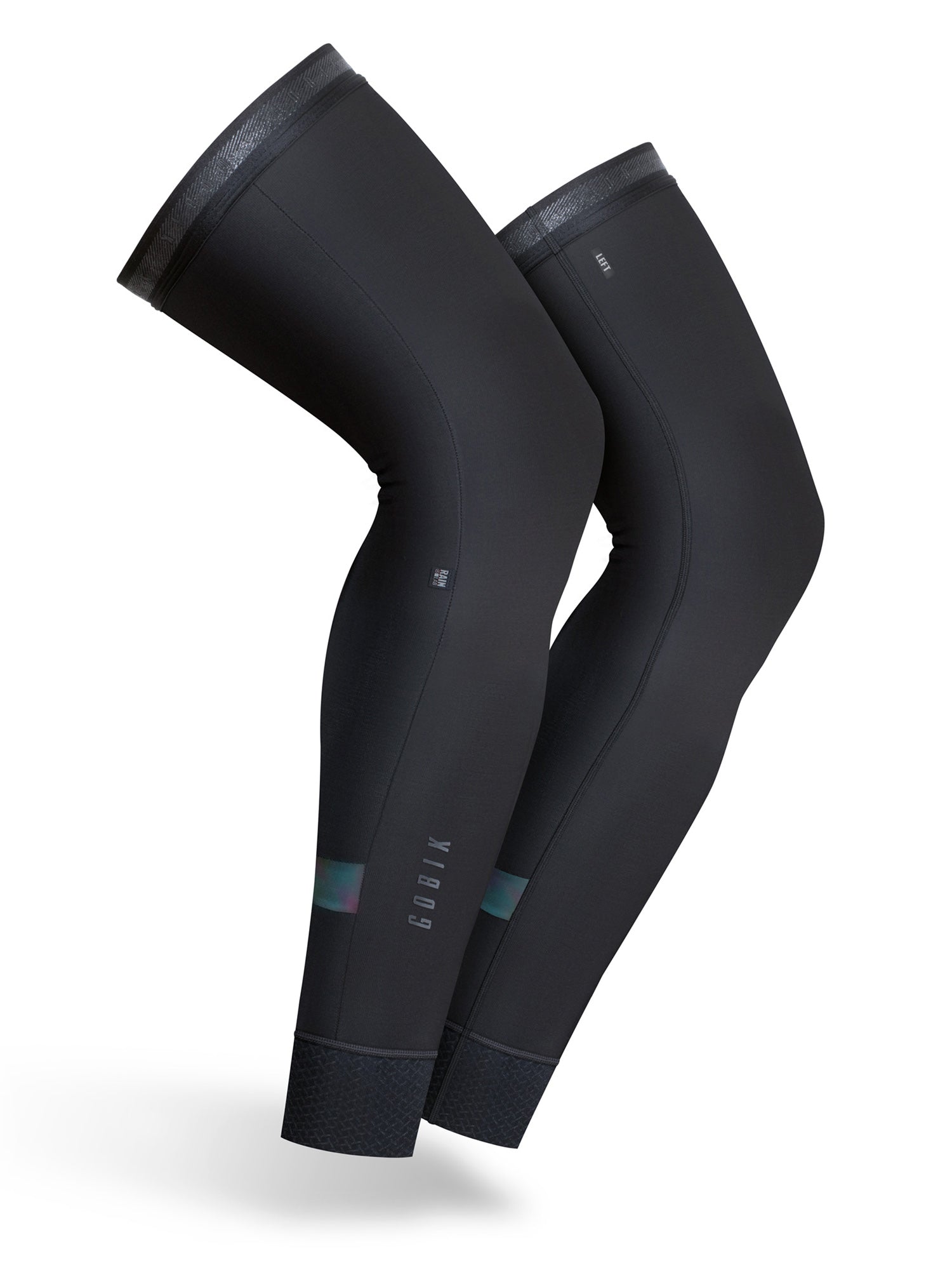 Black GOBIK Kaba 2.0 Pitch Thermal Leg Warmers designed for warmth and breathability in dry or mild wet weather.